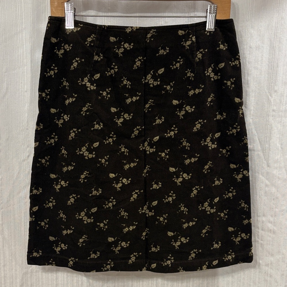 J. Crew Floral Corduroy Pencil Skirt